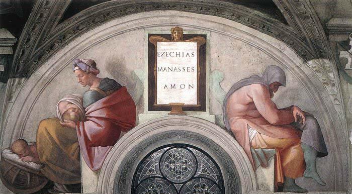 Michelangelo Buonarroti Hezekiah - Manasseh